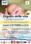 Locandina, Dignità della vita, 15 settembre 2017