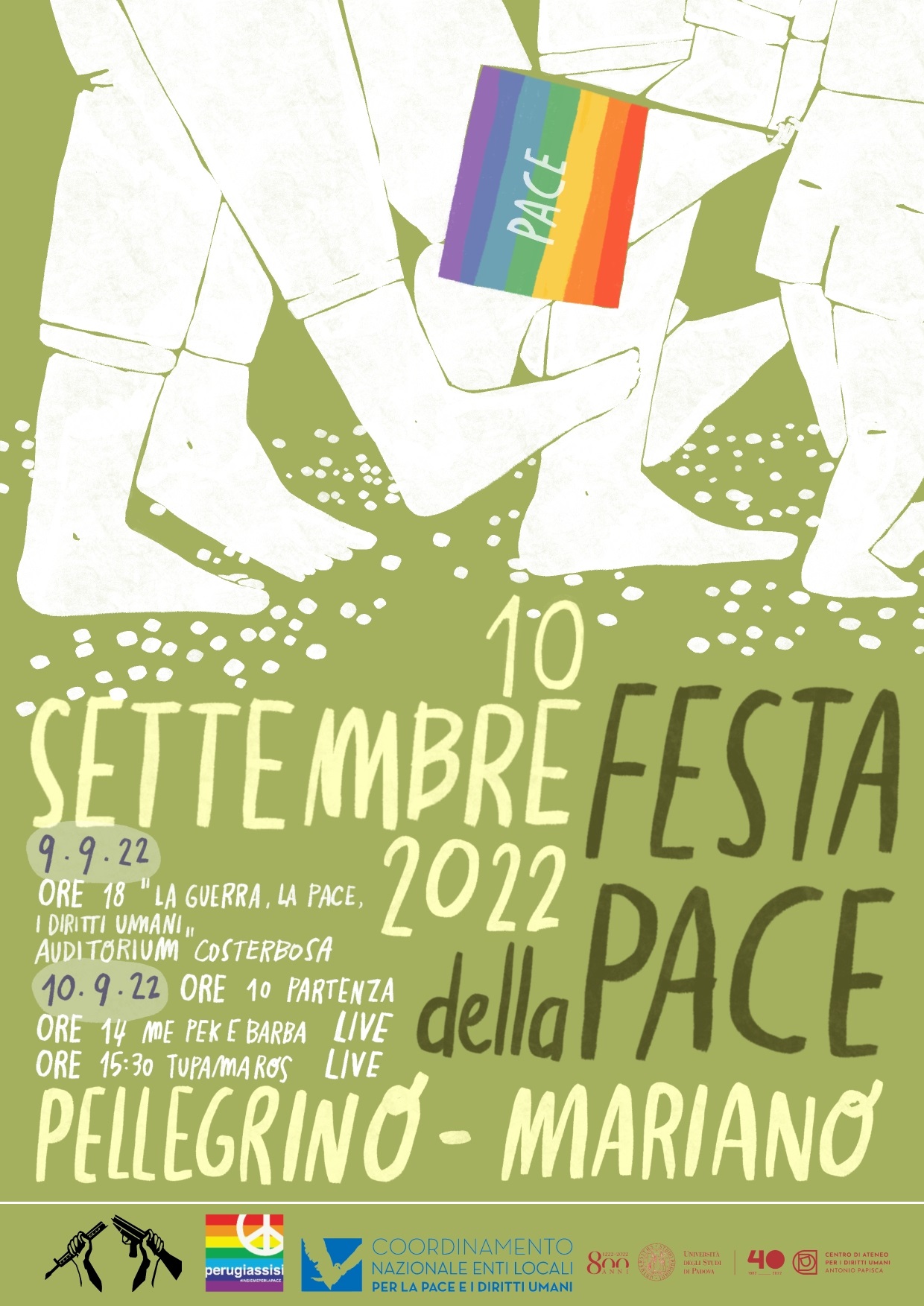 10 settembre 2022 festa della pace Pellegrino - Mariano LOCANDINA