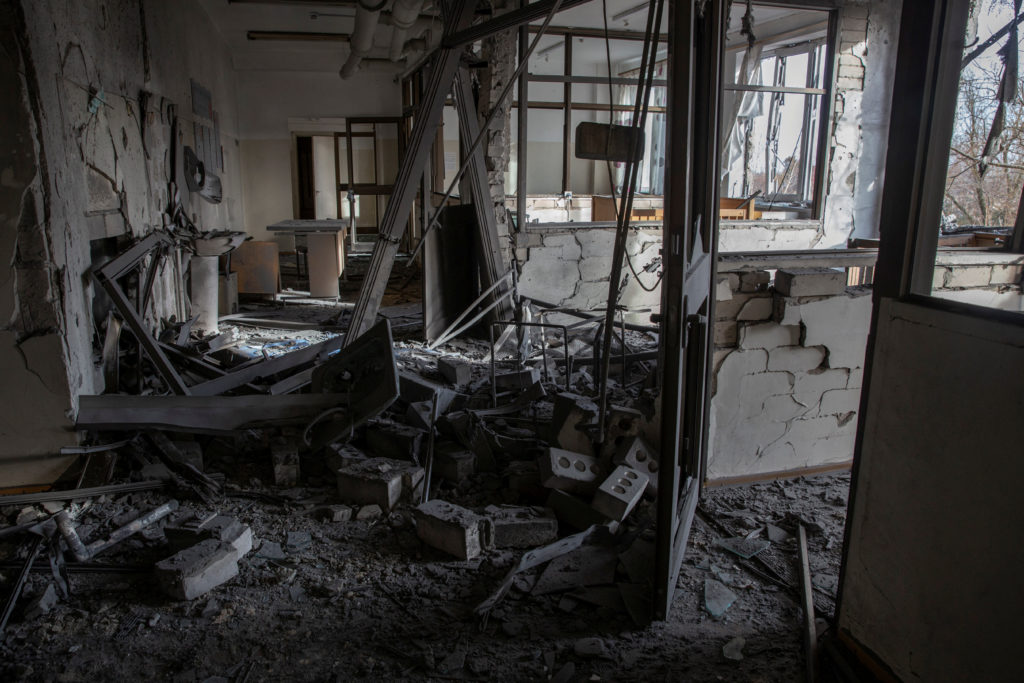 A view shows an intensive care unit of the city children's hospital damaged on New Year's Eve by a Russian military strike in Kherson, Ukraine, January 1, 2023. 