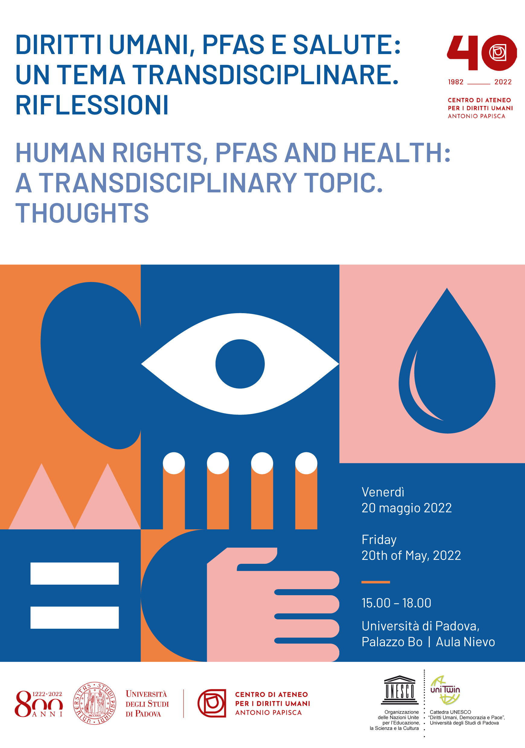 Diritti umani, PFAS e salute: un tema transdisciplinare. Riflessioni, Centro di Ateneo per i Diritti Umani dell’Università di Padova