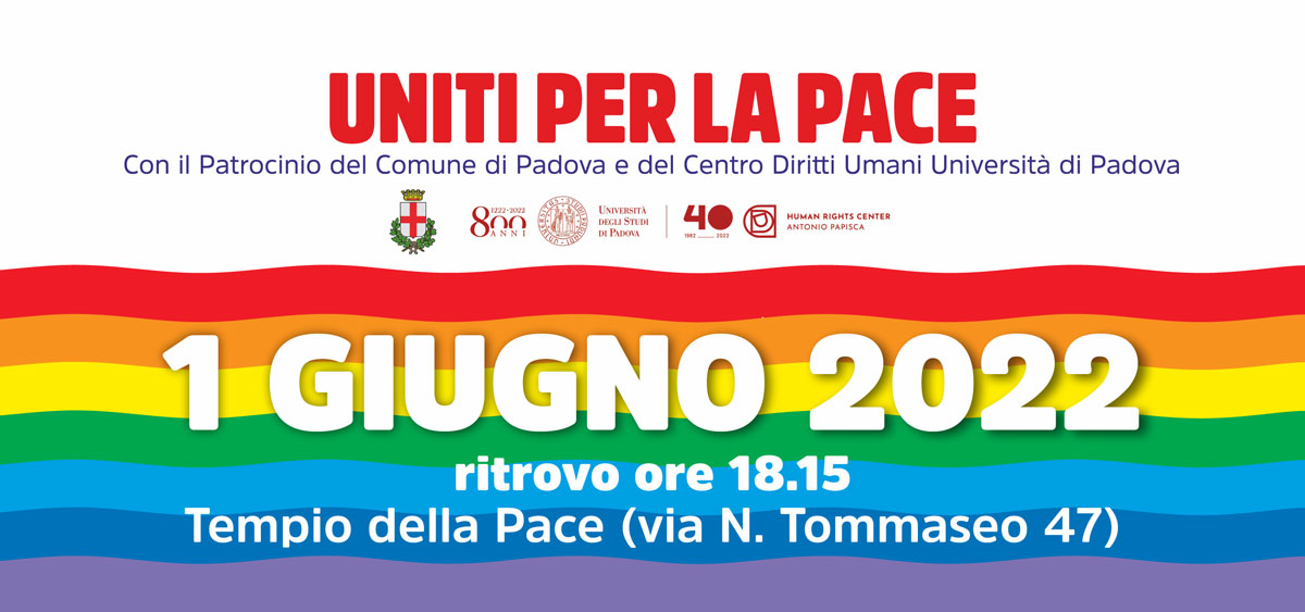Locandina della marcia Cammino per la pace per le vie di Padova, 1 giugno 2022