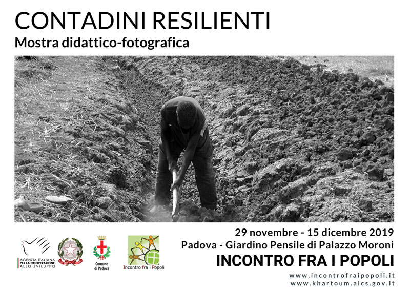 Locandina mostra "Contadini resilienti" organizzata da "Incontro fra i popoli"