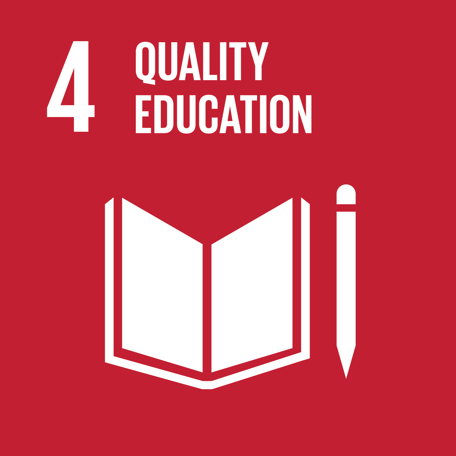 Icona degli Obiettivi di Sviluppo Sostenibile, Obiettivo 4 "Istruzione di qualità"