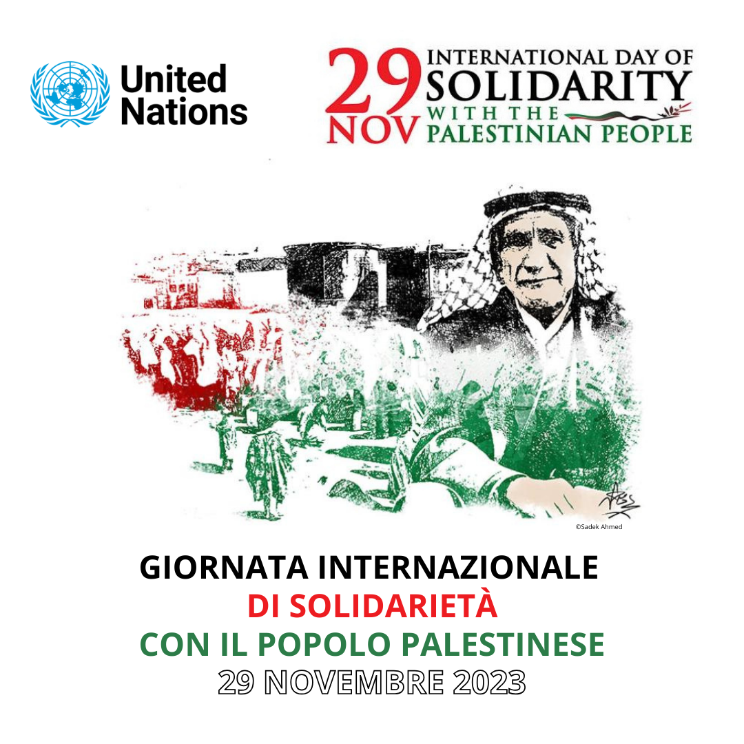 Giornata Internazionale di Solidarietà con il Popolo Palestinese grafica 