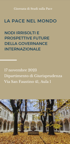 Università di Brescia: Giornata di Studi sulla Pace - Brescia, 17 novembre 2023
