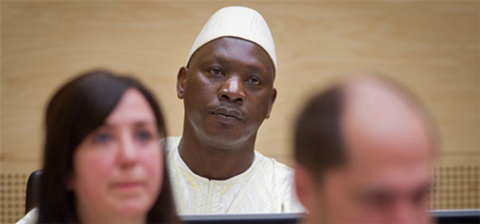 Il leader delle Forze patriottiche di Liberazione del Congo Thomas Lubanga Dylo in attesa della sentenza della Corte Penale Internazionale, 2012