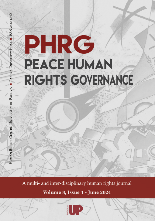 Peace Human Rights Governance (VOL. 8, NO. 1 June, 2024)