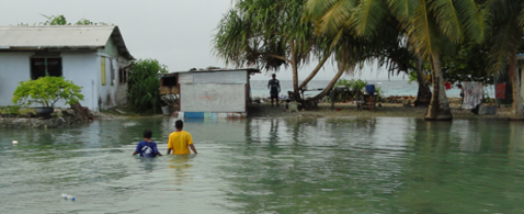The Marshall Islands during climate change flooding