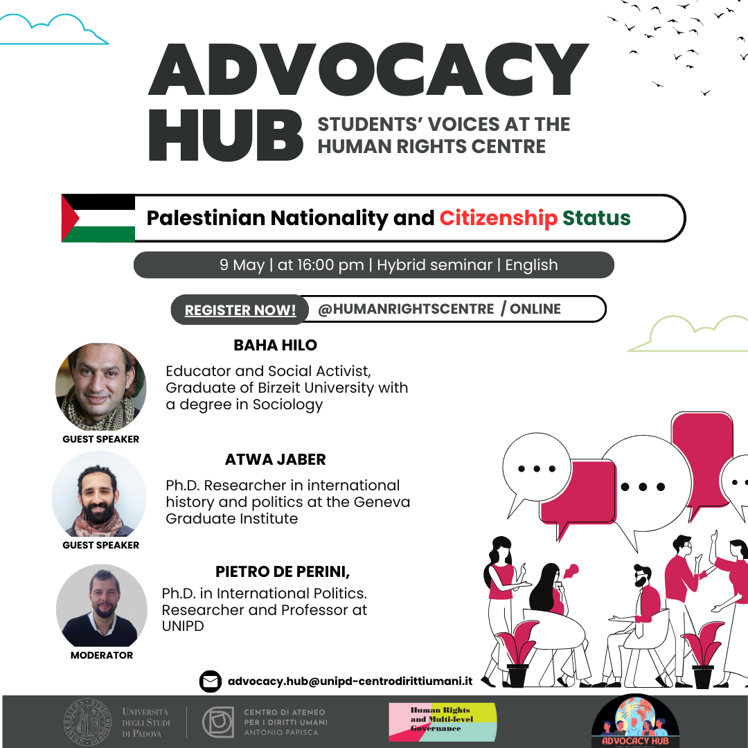 Advocacy Hub - Palestinian citizenship and nationality, 9 maggio 2024 