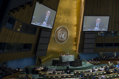 Il Presidente della 16ma sessione dell'Assemblea Generale delle Nazioni Unite, apre la prima sessione del Working Group sugli Obiettivi di Sviluppo Sostenibile (SDGs), New York, marzo 2013