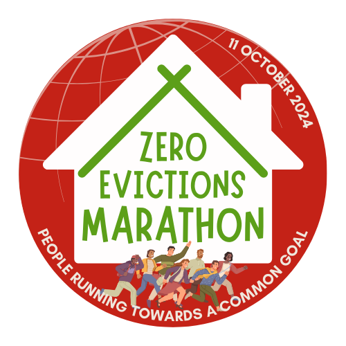 Zero Evictions Marathon 2024 logo 