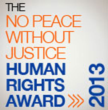 “Premio No Peace Without Justice per i Diritti Umani”, Logo