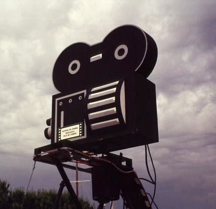 Foto di una macchina da presa cinematografica