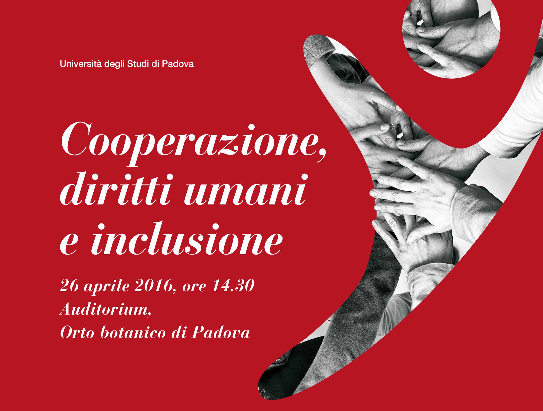 Cooperazione, diritti umani e inclusione, Padova, 26 aprile 2016