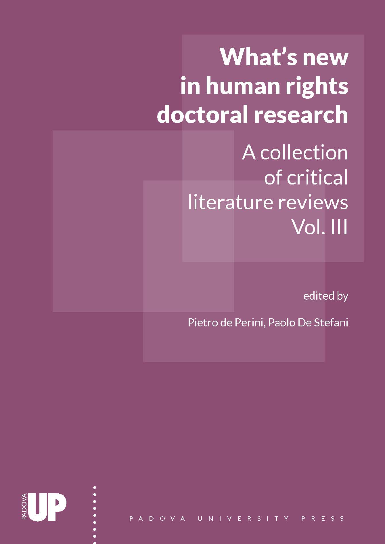 Whats new in Human Rights Doctoral Research, vol. III cover
