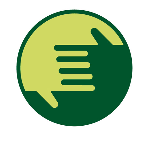 Logo istituzionale del difensore civico della Regione Toscana raffigurante due mani stilizzate che si intrecciano