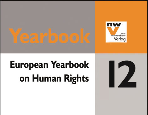 Dettaglio della Copertina dello European Yearbook of Human Rights 2012
