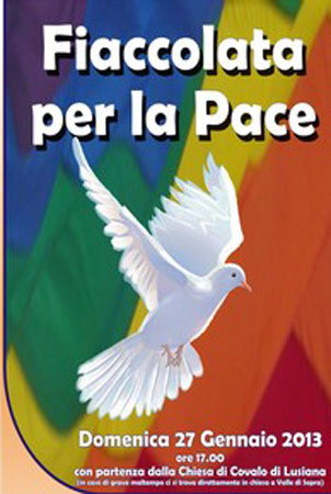 Logo della Fiaccolata per la pace, Valle di sopra, 27 gennaio 2013