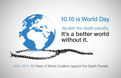 Manifesto della giornata contro la pena di morte, 2012