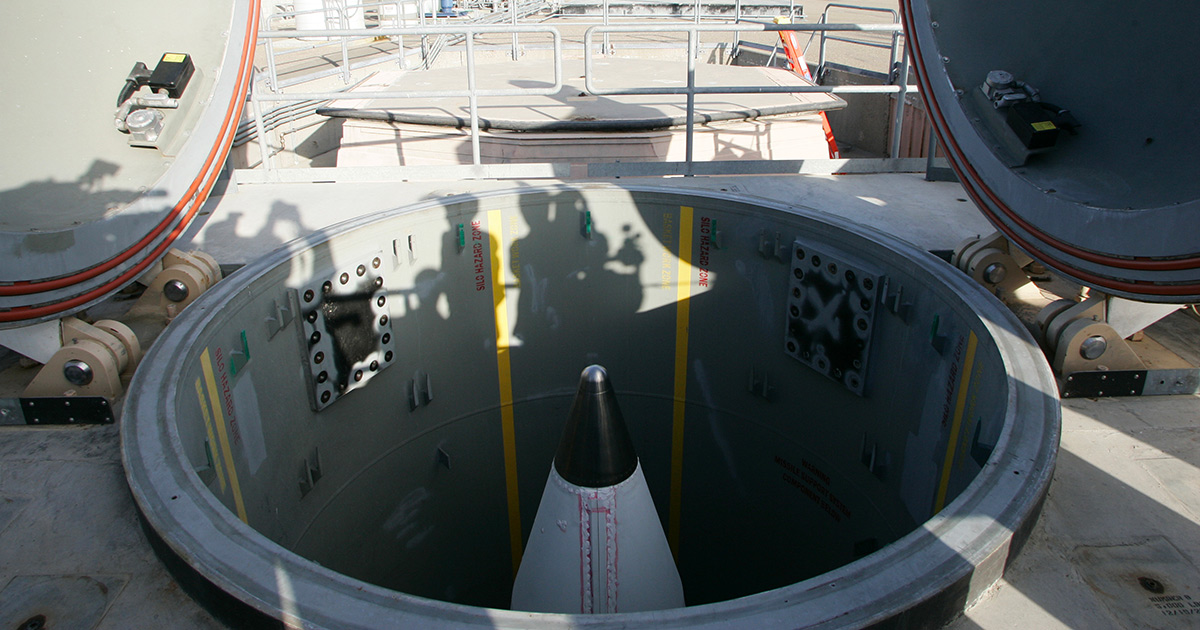 Un silos missilistico a lungo raggio in California, Stati Uniti.