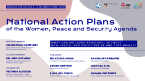 National Action Plans of the WPS agenda - webinar
