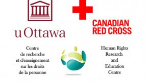Logo of the University of Ottawa, Human Rights Research and Education Centre, Canadian Red Cross