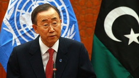 Il Segretario Generale delle Nazioni Unite Ban-Ki Moon in Libia il 2 novembre 2011