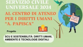 Servizio Civile Universale al Centro Diritti Umani: aperto il bando per il progetto “SCU e sostenibilità: diritti umani, ambiente e tecnologie digitali”