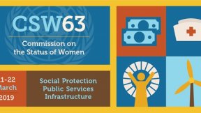 Logo della 63^ sessione della Commissione delle Nazioni Unite sulla condizione della donna
