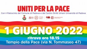 Locandina della marcia Cammino per la pace per le vie di Padova, 1 giugno 2022