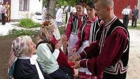 Representatives of minority of Gagauz people in Ukraine.