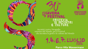 Locandina Giavera Festival, crocevia di incontri e culture. Festival con incontri, spettacoli e mostre incentrato sull' incontro di genti e culture del Mondo.