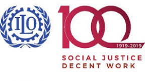Logo celebrating the 100 years of the International Labour Organisation