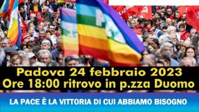 Padova: Fiaccolata per la pace, 24 febbraio 2023