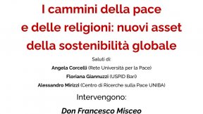 Centro Interdipartimentale di Ricerche sulla Pace, Università di Bari: seminario “I cammini della pace e delle religioni: nuovi asset della sostenibilità globale”, 28 febbraio 2024
