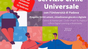 Graphic for Servizio civile universale, Centro di Ateneo per i Diritti Umani "Antonio Papisca", Università di Padova, 2021