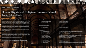 Trinity College Dublin, Human Rights and Religions Summer School