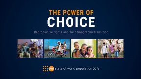 UNFPA, stato della popolazione nel mondo 2018, Il potere della scelta. Diritti riproduttivi e transizione demografica, copertina