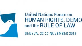 Forum delle Nazioni Unite sui diritti umani, la democrazia e lo stato di diritto, logo 2018