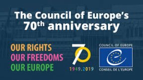 70° anniversario del Consiglio d'Europa (1949-2019), logo