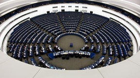 Vista dall'alto dell'emiciclo del Parlamento Europeo, Strasburgo, 2009