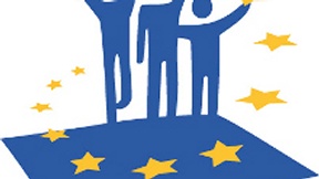 Profiles jumping on the EU flag