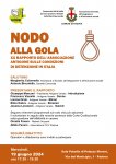 Presentazione di "Nodo alla gola. XX rapporto dell'associazione Antigone sulle condizioni di detenzioni in Italia", locandina 