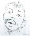 Disegno a matita di Ezechiele Ramin raffigurante un bambino sorridente
