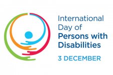 L'immagine rappresenta il logo ufficiale della Giornata Internazionale delle Persone con Disabilità del 3 dicembre istituita dall'ONU