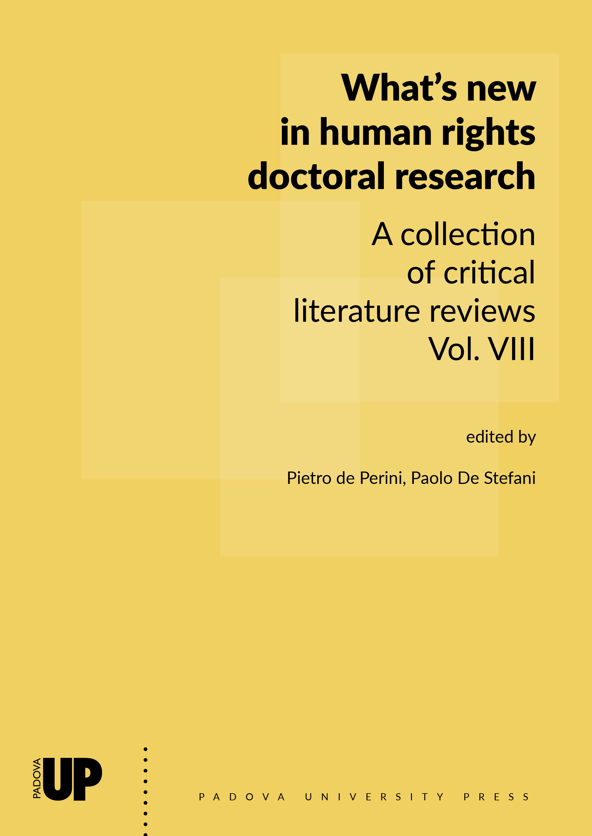 What's new in Human Rights Doctoral Research. A Collection of critical literature reviews (Vol. VIII, 2026)