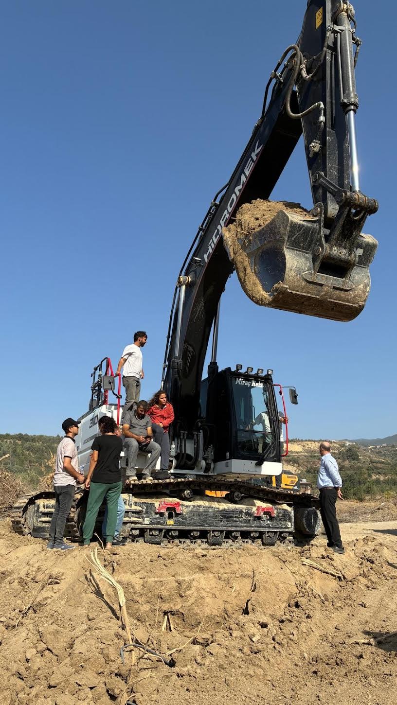 Villagers seize the digger