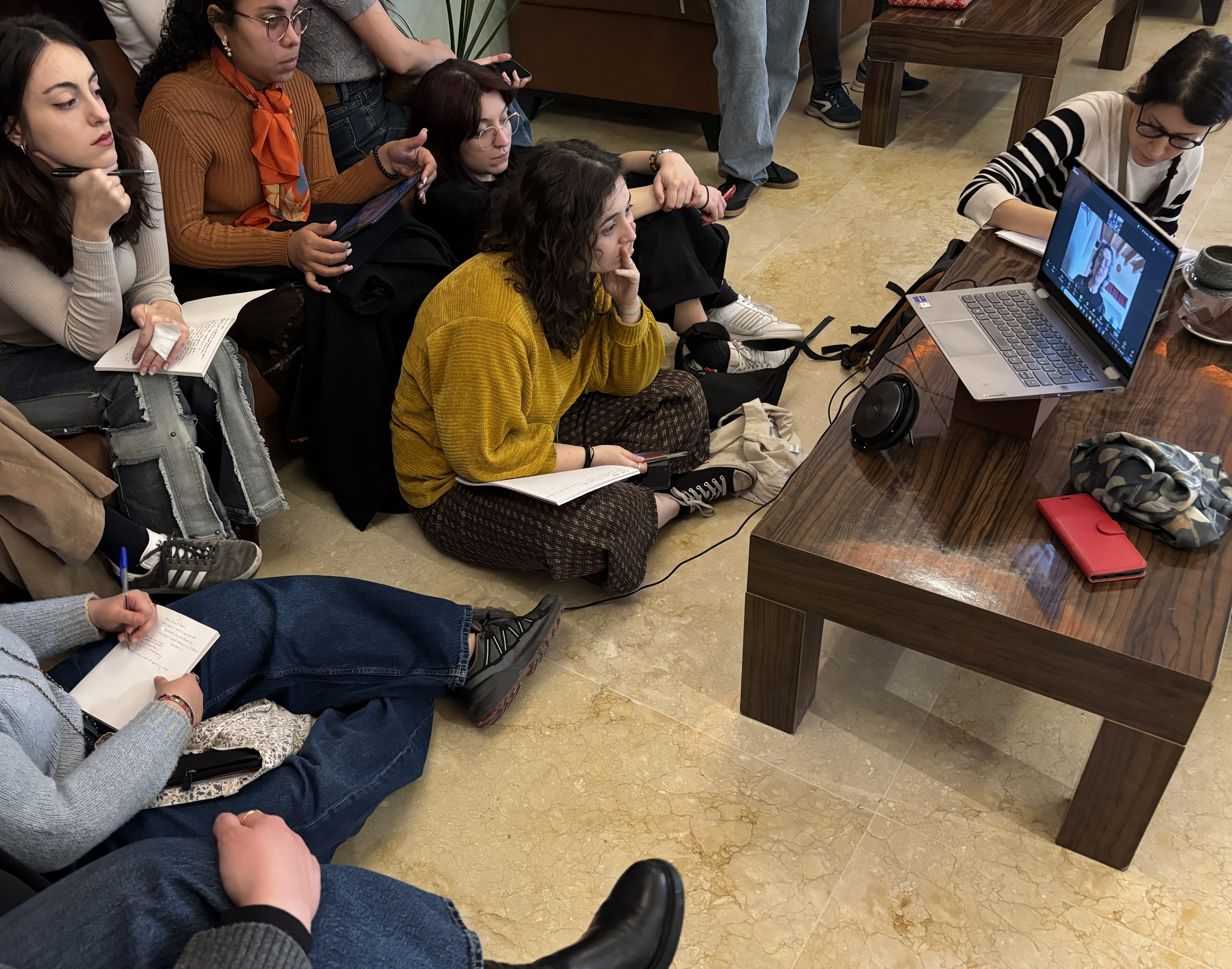 The Human Rights and Multi-level Governance master students participate in an online meeting with Martina Pignatti Morano, Un Ponte Per