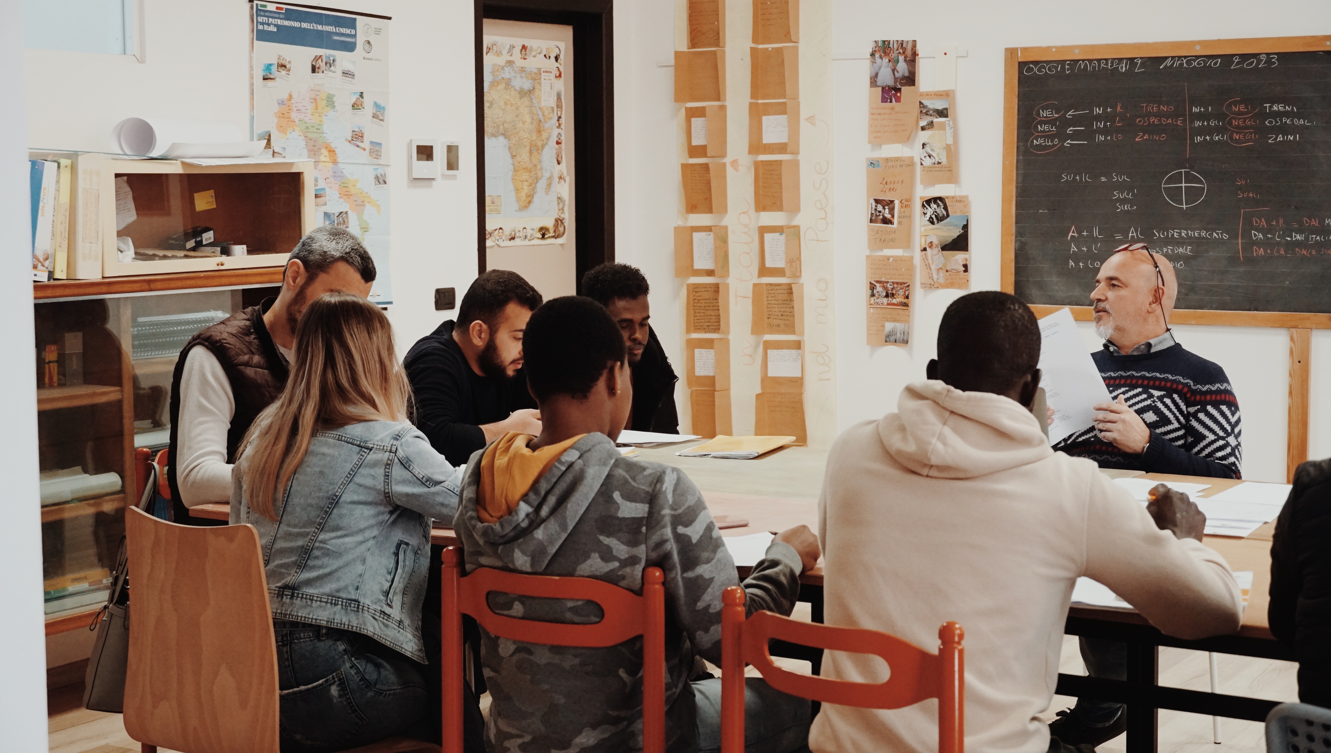 Scuola di italiano per stranieri dell'associazione Il Mondo nella Città.