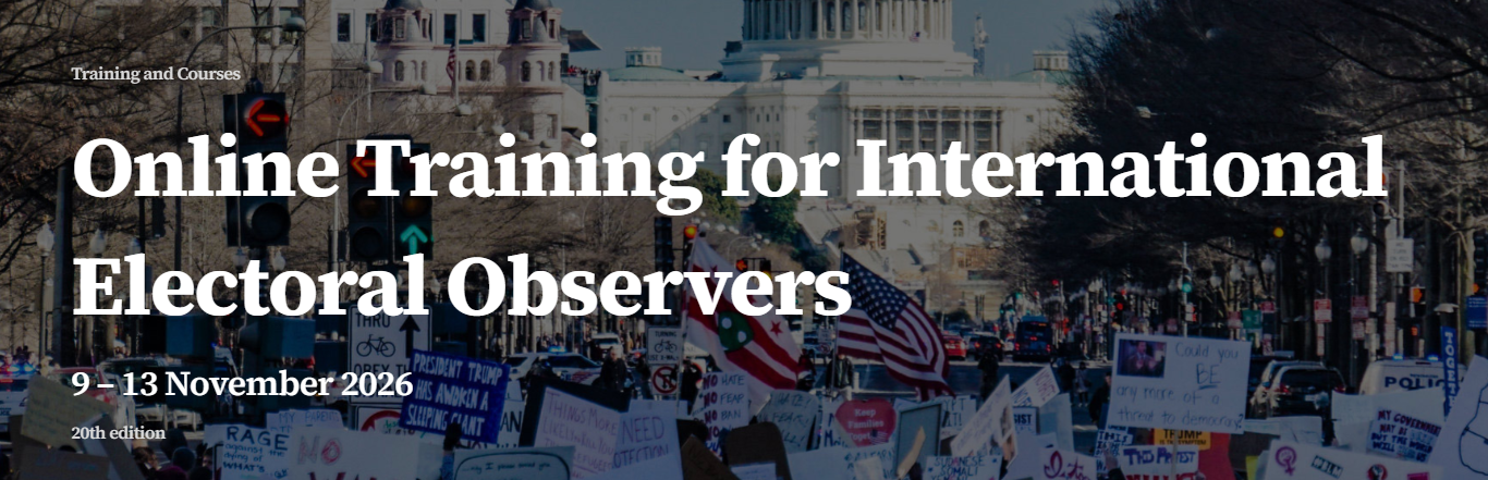 Global Campus of Human Rights: Online Training for International Electoral Observers, 9-13 november 2026